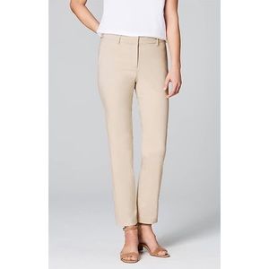 J. Jill Wearever Refined Woven Trousers - Beige - Size 8